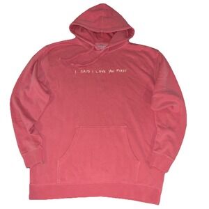 Selena Gomez Hoodie XXL Pigment Pink I Said I Love You First Merch‎ NEW *spots